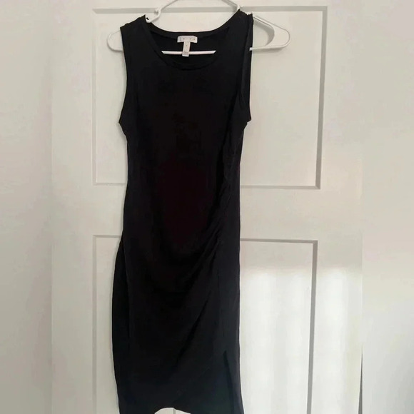 Leith Black Rutched Body-Con Tank Dress great condition! Size Small. - Picture 2 of 5